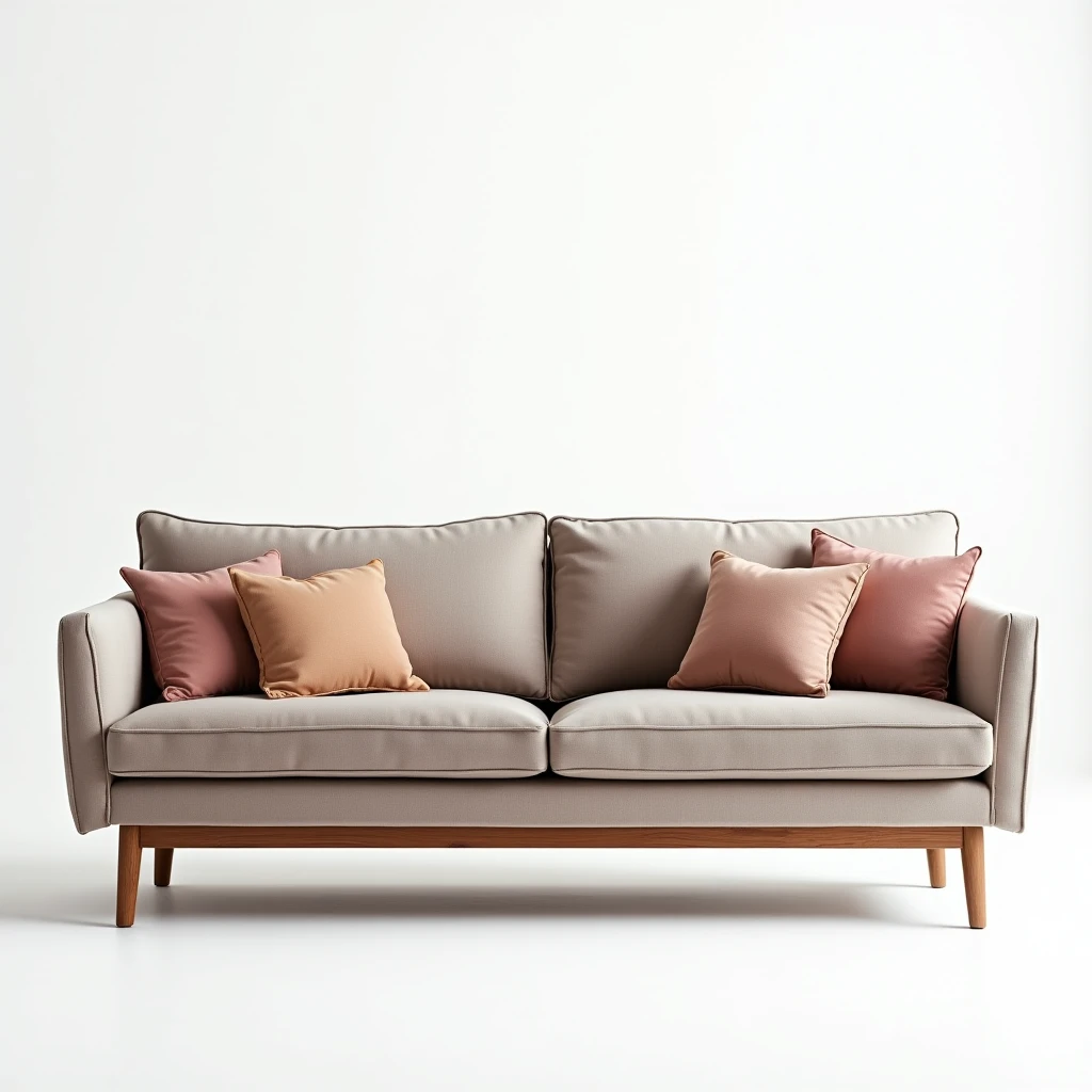 Gemütliches Sofa mit Stoffbezug