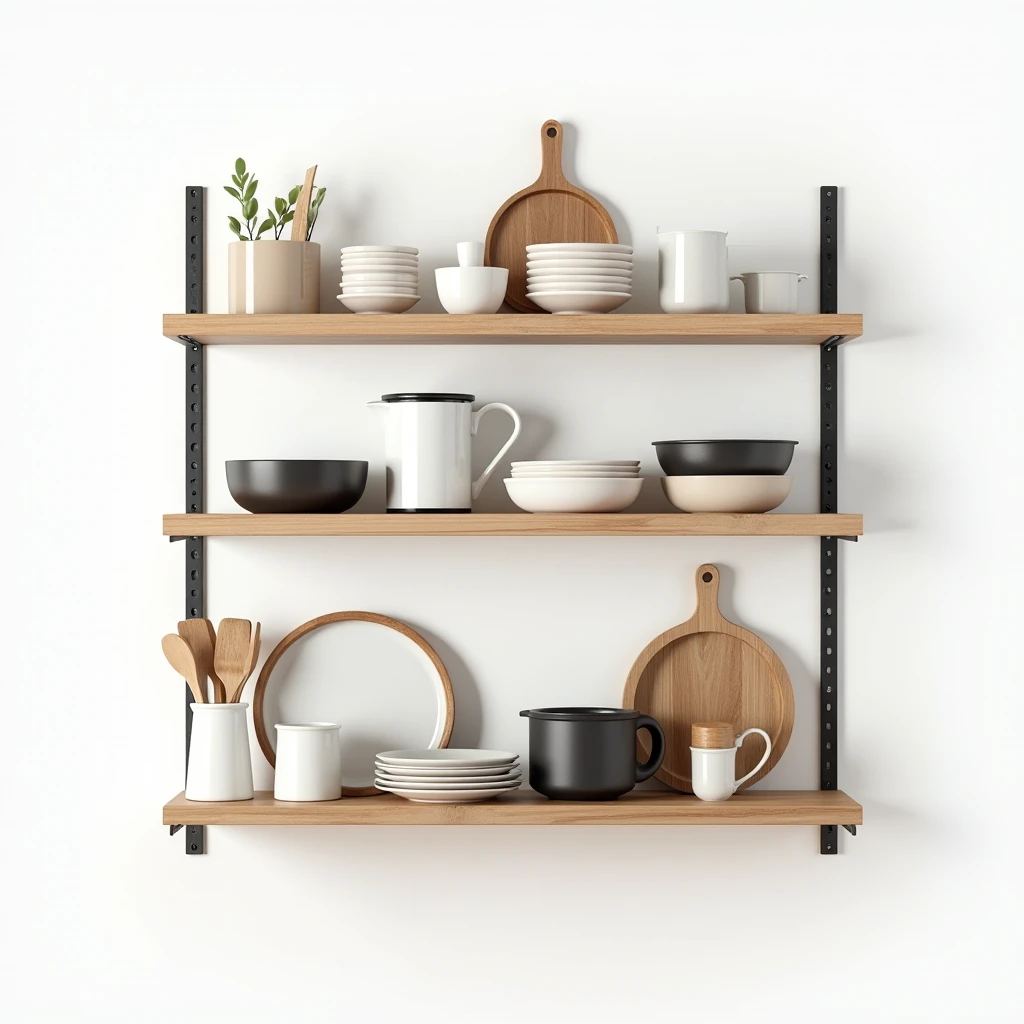 Küchenregal aus Holz