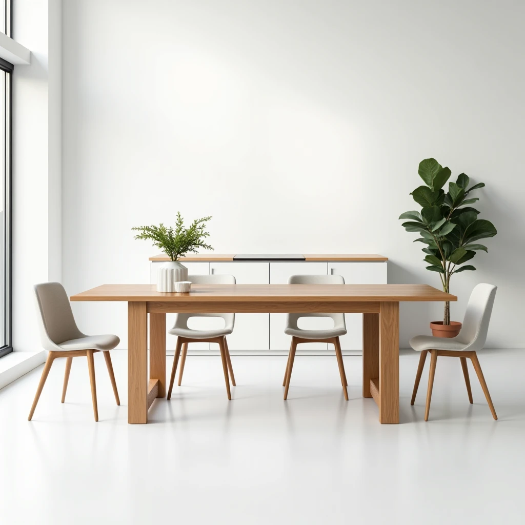 Eleganter Esstisch aus Eiche